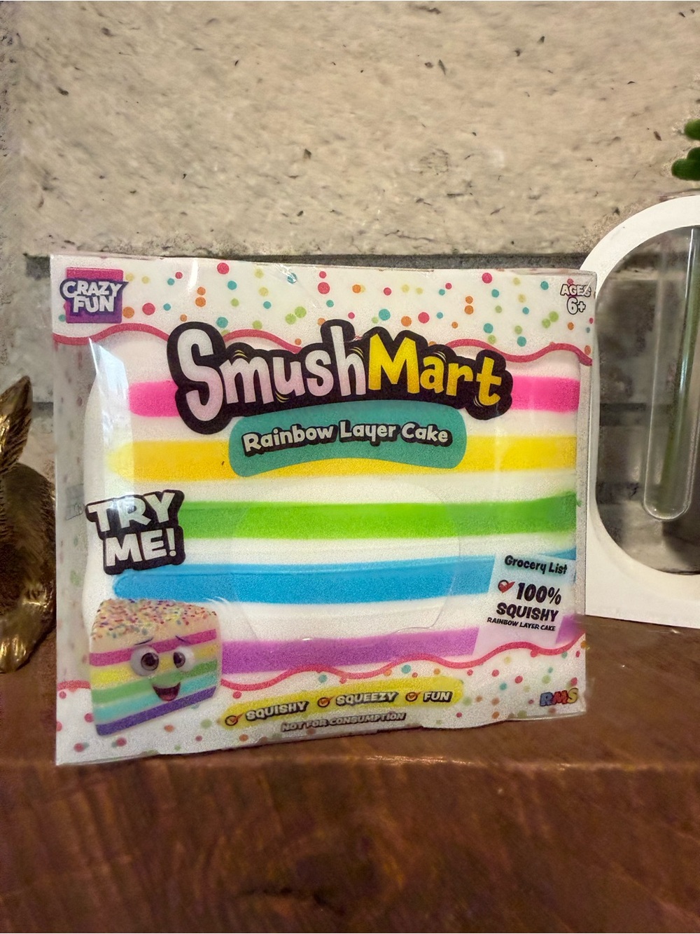 Rainbow Layer Cake Squishy Plush - - Multicolor